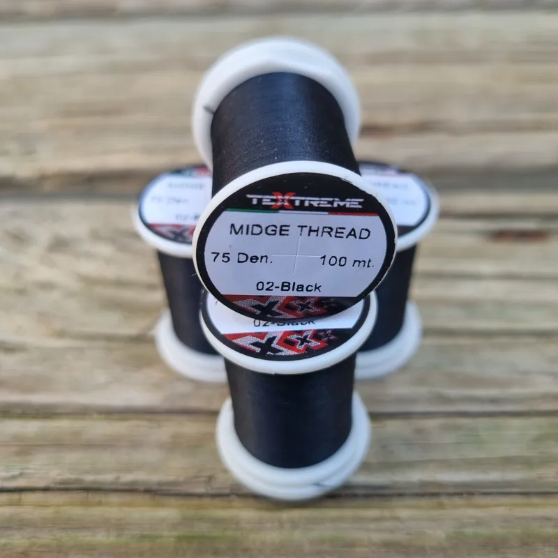 TEXTREME Midge Tying Thread 75dn in 02-Black-1